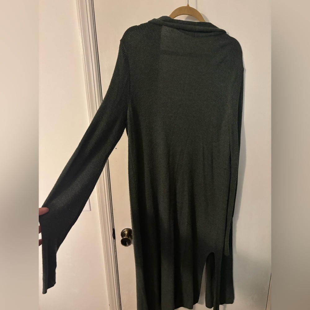 Leith Dark Green Ribbed Sweater - Picture 4 of 4